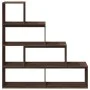 Librería divisora 4 niveles marrón roble 143,5x29x143,5 cm by , Bookcases and shelves - Ref: Foro24-858000, Price: 92,24 €, D...