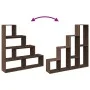 Librería divisora 4 niveles marrón roble 143,5x29x143,5 cm by , Bookcases and shelves - Ref: Foro24-858000, Price: 92,24 €, D...