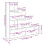 Librería divisora 4 niveles marrón roble 143,5x29x143,5 cm by , Bookcases and shelves - Ref: Foro24-858000, Price: 93,75 €, D...