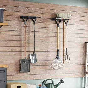 Estantes de pared de jardín para herramientas 2 uds acero negro by , Tool Organization and Storage - Ref: Foro24-4019132, Pri...