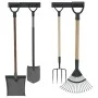 Estantes de pared de jardín para herramientas 2 uds acero negro by , Tool Organization and Storage - Ref: Foro24-4019132, Pri...