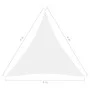 White Oxford cloth triangular sail awning 4x4x4 m by vidaXL, Umbrellas - Ref: Foro24-135286, Price: 34,17 €, Discount: %