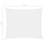 Toldo de vela rectangular tela Oxford blanco 2x3 m