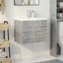 Set muebles de baño 2 piezas madera contrachapada gris hormigón de , Tocadores de baño - Ref: Foro24-3324920, Precio: 151,70 ...