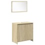 Juego de muebles de baño 4 pzas contrachapada roble Sonoma von , Badezimmermöbel - Ref: Foro24-3324969, Preis: 161,86 €, Raba...
