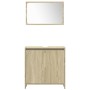 Juego de muebles de baño 4 pzas contrachapada roble Sonoma von , Badezimmermöbel - Ref: Foro24-3324969, Preis: 161,86 €, Raba...