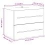 Set muebles de baño 2 piezas madera contrachapada gris hormigón by , bathroom vanities - Ref: Foro24-3324920, Price: 152,61 €...