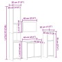 Juego de muebles de baño 4 pzas contrachapada roble Sonoma von , Badezimmermöbel - Ref: Foro24-3324969, Preis: 161,86 €, Raba...