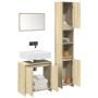 Set de muebles de baño 3 pzas madera contrachapada roble Sonoma von , Badezimmermöbel - Ref: Foro24-3324974, Preis: 119,23 €,...