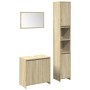 Set de muebles de baño 3 pzas madera contrachapada roble Sonoma von , Badezimmermöbel - Ref: Foro24-3324974, Preis: 119,23 €,...
