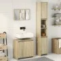 Set de muebles de baño 3 pzas madera contrachapada roble Sonoma de , Muebles de baño - Ref: Foro24-3324974, Precio: 116,08 €,...