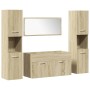 Juego de muebles de baño 4 pzas contrachapada roble Sonoma by , Bathroom furniture - Ref: Foro24-3325000, Price: 168,75 €, Di...