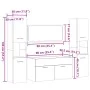 Juego de muebles de baño 4 pzas contrachapada roble Sonoma de , Muebles de baño - Ref: Foro24-3325000, Precio: 166,63 €, Desc...