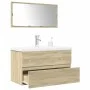 Set de muebles de baño 3 pzas madera contrachapada roble Sonoma von , Badezimmermöbel - Ref: Foro24-3325037, Preis: 208,35 €,...