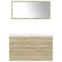 Set de muebles de baño 3 pzas madera contrachapada roble Sonoma von , Badezimmermöbel - Ref: Foro24-3325037, Preis: 208,35 €,...