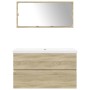 Set de muebles de baño 3 pzas madera contrachapada roble Sonoma von , Badezimmermöbel - Ref: Foro24-3325037, Preis: 218,03 €,...