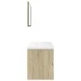 Set de muebles de baño 3 pzas madera contrachapada roble Sonoma von , Badezimmermöbel - Ref: Foro24-3325037, Preis: 208,35 €,...