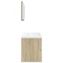 Set de muebles de baño 3 pzas madera contrachapada roble Sonoma von , Badezimmermöbel - Ref: Foro24-3325037, Preis: 218,03 €,...