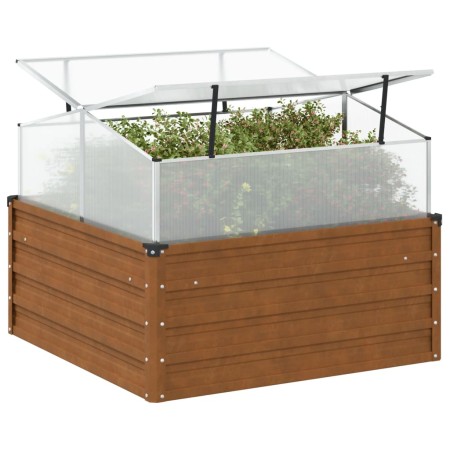 Jardinera con invernadero acero oxidado von , Töpfe und Pflanzgefäße - Ref: Foro24-4008962, Preis: 109,51 €, Rabatt: %