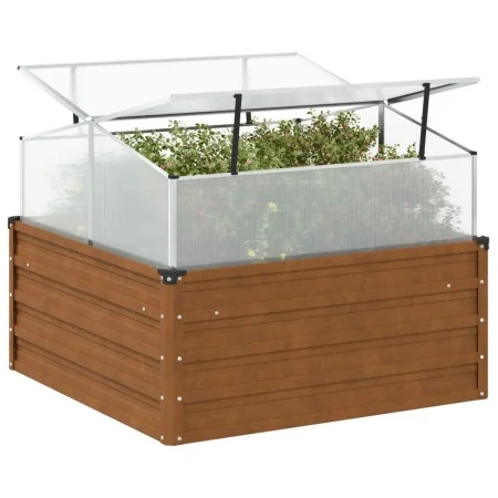 Jardinera con invernadero acero oxidado by , Pots and planters - Ref: Foro24-4008962, Price: 106,73 €, Discount: %