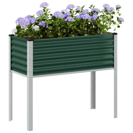 Jardinera de acero verde 100x41x90 cm de , Maceteros y jardineras - Ref: Foro24-4008969, Precio: 55,51 €, Descuento: %
