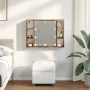 Mueble con espejo y LED madera ingeniería envejecida 76x15x55cm by , Closets and storage - Ref: Foro24-857001, Price: 64,80 €...