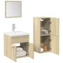 Set de muebles de baño 3 pzas madera contrachapada roble Sonoma by , Bathroom furniture - Ref: Foro24-3324995, Price: 80,57 €...