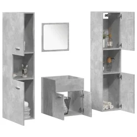 Juego muebles de baño 4 pzas madera contrachapada gris hormigón von , Badezimmermöbel - Ref: Foro24-3324873, Preis: 142,30 €,...