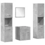 Juego muebles de baño 4 pzas madera contrachapada gris hormigón de , Muebles de baño - Ref: Foro24-3324873, Precio: 142,28 €,...