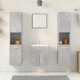 Juego muebles de baño 4 pzas madera contrachapada gris hormigón de , Muebles de baño - Ref: Foro24-3324873, Precio: 142,28 €,...