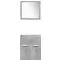 Juego muebles de baño 4 pzas madera contrachapada gris hormigón de , Muebles de baño - Ref: Foro24-3324873, Precio: 142,28 €,...