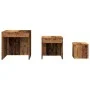 Stapelbare Tische, 3 Stück, gealtertes Ingenieurholz von , Seitentische - Ref: Foro24-856686, Preis: 68,80 €, Rabatt: %