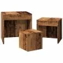 Stapelbare Tische, 3 Stück, gealtertes Ingenieurholz von , Seitentische - Ref: Foro24-856686, Preis: 68,80 €, Rabatt: %