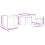 Stackable tables, set of 3, aged engineered wood by , Side tables - Ref: Foro24-856686, Price: 71,39 €, Discount: %