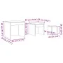 Stapelbare Tische, 3 Stück, gealtertes Ingenieurholz von , Seitentische - Ref: Foro24-856686, Preis: 68,80 €, Rabatt: %