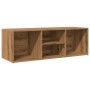 Engineered oak wood artisan shoe bench 105x35x35 cm by , Shoe racks and shoe organizers - Ref: Foro24-856411, Price: 65,21 €,...