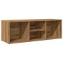 Engineered oak wood artisan shoe bench 105x35x35 cm by , Shoe racks and shoe organizers - Ref: Foro24-856411, Price: 62,91 €,...