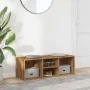Engineered oak wood artisan shoe bench 105x35x35 cm by , Shoe racks and shoe organizers - Ref: Foro24-856411, Price: 62,91 €,...