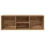 Engineered oak wood artisan shoe bench 105x35x35 cm by , Shoe racks and shoe organizers - Ref: Foro24-856411, Price: 62,91 €,...