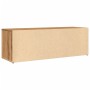 Engineered oak wood artisan shoe bench 105x35x35 cm by , Shoe racks and shoe organizers - Ref: Foro24-856411, Price: 65,21 €,...