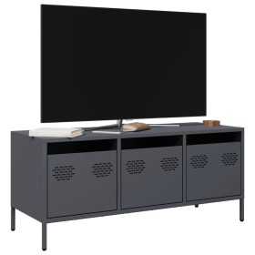 Mueble de TV acero laminado en frío antracita 101,5x39x43,5 cm de , Muebles TV - Ref: Foro24-851228, Precio: 94,07 €, Descuen...