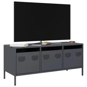 TV-Möbel aus kaltgewalztem Stahl in Anthrazit 101,5x39x43,5 cm von , TV-Möbel - Ref: Foro24-851228, Preis: 93,19 €, Rabatt: %