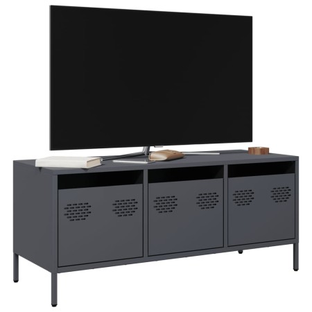 TV stand made of cold-rolled anthracite steel, 101.5x39x43.5 cm by , TV Furniture - Ref: Foro24-851228, Price: 94,07 €, Disco...