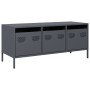 TV stand made of cold-rolled anthracite steel, 101.5x39x43.5 cm by , TV Furniture - Ref: Foro24-851228, Price: 94,07 €, Disco...