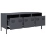 TV stand made of cold-rolled anthracite steel, 101.5x39x43.5 cm by , TV Furniture - Ref: Foro24-851228, Price: 94,07 €, Disco...