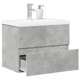 Badezimmermöbel-Set, 2-teilig, aus grauem Beton-Sperrholz. von , Badezimmermöbel - Ref: Foro24-3324908, Preis: 149,47 €, Raba...