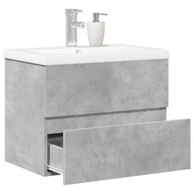 Set muebles de baño 2 piezas madera contrachapada gris hormigón de , Muebles de baño - Ref: Foro24-3324908, Precio: 146,53 €,...