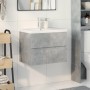 Badezimmermöbel-Set, 2-teilig, aus grauem Beton-Sperrholz. von , Badezimmermöbel - Ref: Foro24-3324908, Preis: 146,53 €, Raba...
