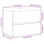Badezimmermöbel-Set, 2-teilig, aus grauem Beton-Sperrholz. von , Badezimmermöbel - Ref: Foro24-3324908, Preis: 146,53 €, Raba...