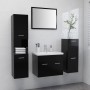 Badezimmerset aus schwarzer Ingenieurholzmasse von , Badezimmermöbel - Ref: Foro24-3071091, Preis: 268,86 €, Rabatt: %